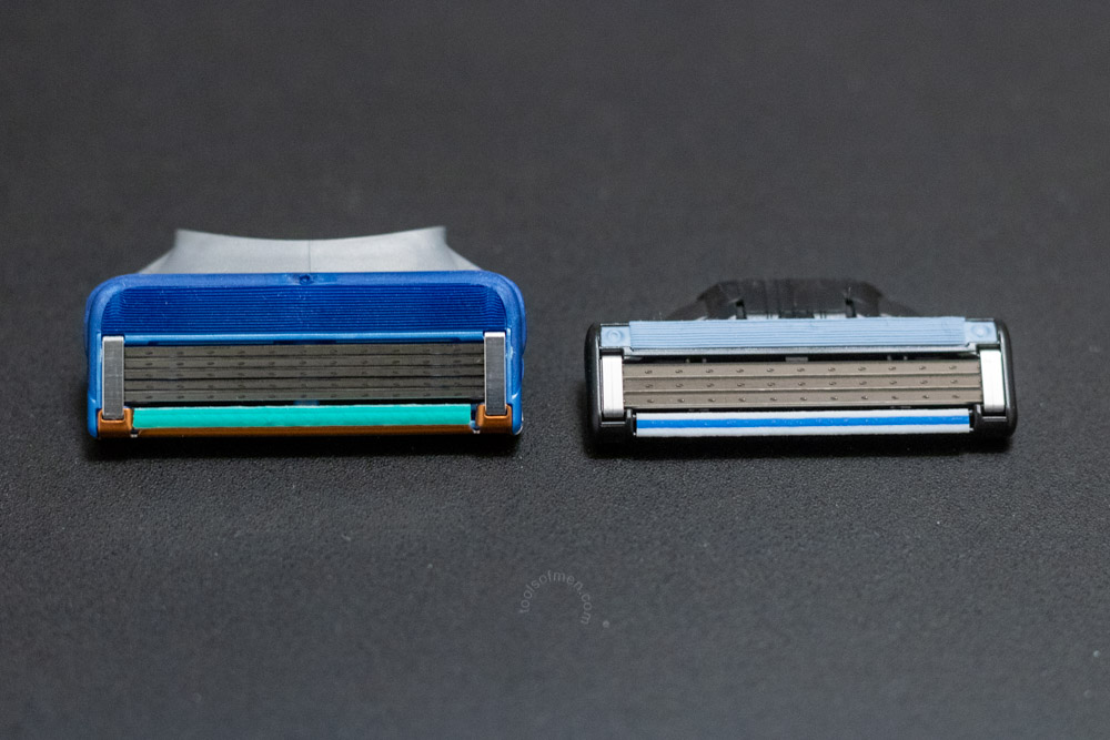gillette profusion and mach3 head next to each other