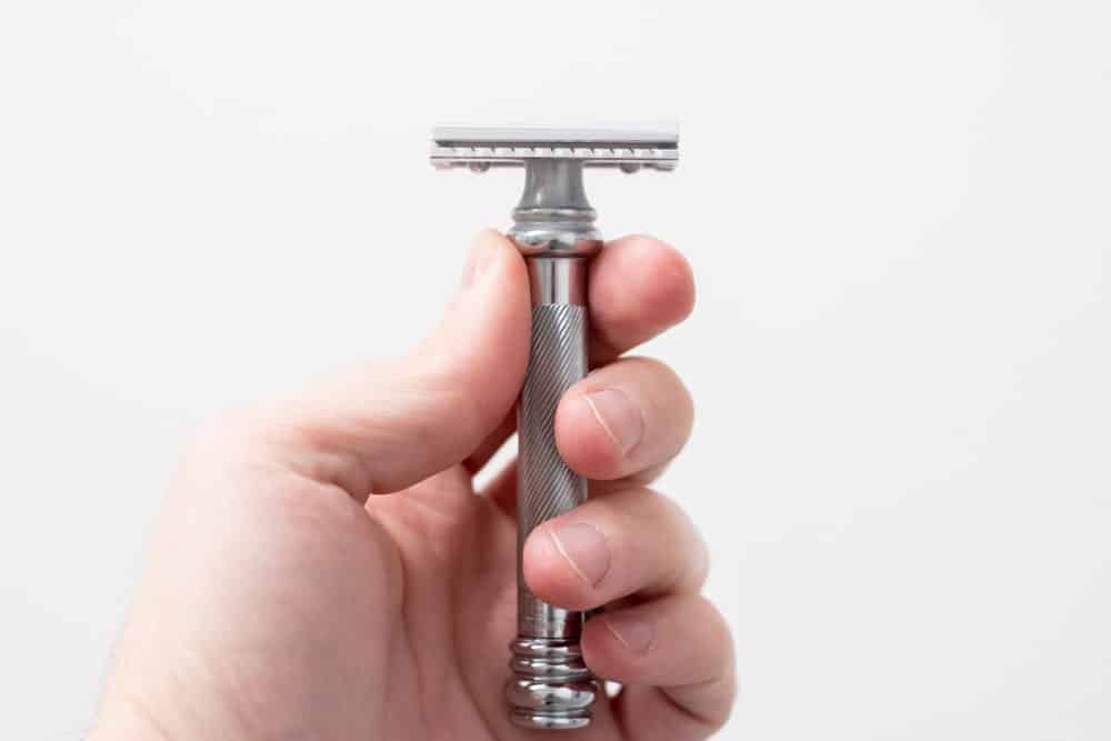 hand holding the merkur 38c