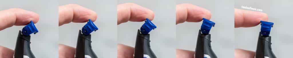 demonstrating pivot of the microtouch solo