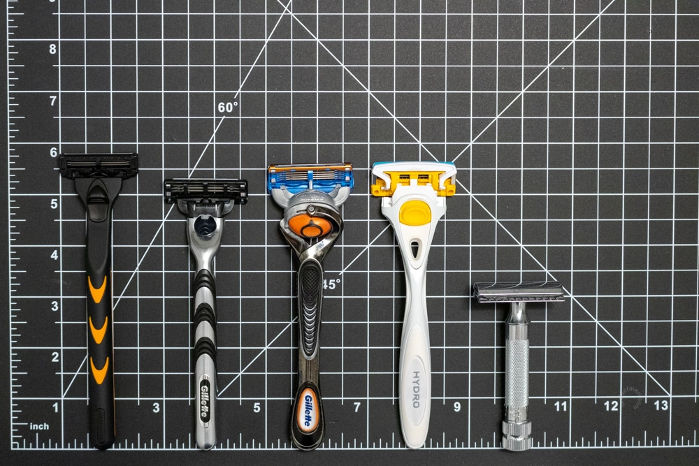 length of microtouch tough blade to other popular razors